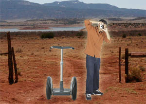 A segway in the desert